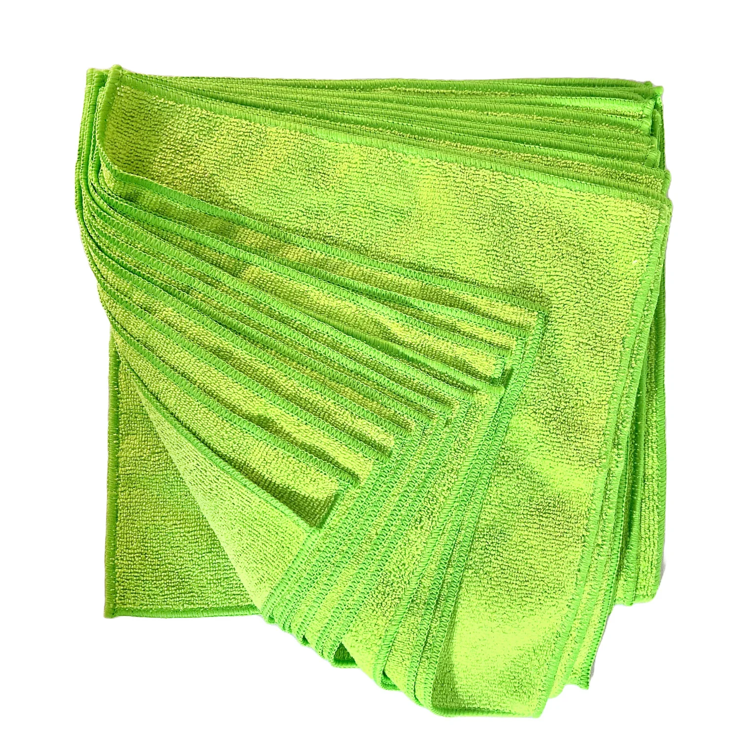 Green-Microfiber-Towel-12_x12_-12_pack-2 GREEN MICROFIBER TOWEL 12"X12" EACH - Image 1