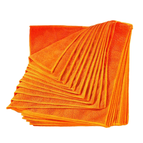 ORANGE MICROFIBER TOWEL 12"X12" 12/PACK