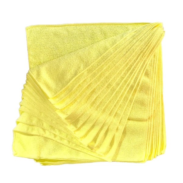 YELLOW  MICROFIBER TOWEL16"X16" EACH